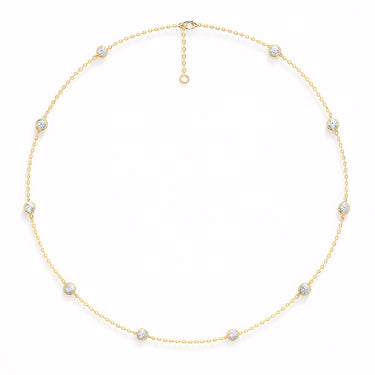 Lgd Stationary Necklace – Lab Diamond Necklace in 18K Gold | Just Brilliant – view 10