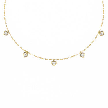 Lgd Stationary Heart Necklace – Heart-Shaped Lab Diamond Necklace in 18K Gold | Just Brilliant – view 9