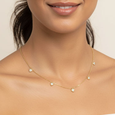 Lgd Stationary Heart Necklace – Heart-Shaped Lab Diamond Necklace in 18K Gold | Just Brilliant – view 8
