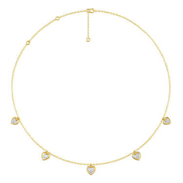 Lgd Stationary Heart Necklace – Heart-Shaped Lab Diamond Necklace in 18K Gold | Just Brilliant – view 10