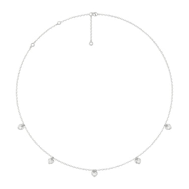 Lgd Stationary Heart Necklace – Heart-Shaped Lab Diamond Necklace in 18K Gold | Just Brilliant – side view