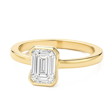 Emerald 1Ct Plus Ring – Emerald Ring in 18K Gold | Just Brilliant – view 8