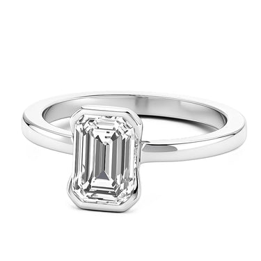 Emerald 1Ct Plus Ring – Emerald Ring in 18K Gold | Just Brilliant – lifestyle view
