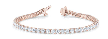4-Prong Lab Grown Diamond Tennis Bracelet – Lab Diamond Tennis Bracelet in 18K Gold | Just Brilliant – close-up view