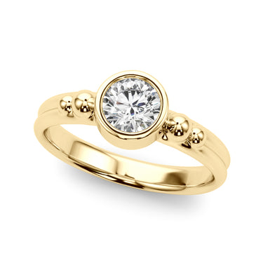 Bezel Set Fashion Ring – Lab Diamond Ring in 18K Gold | Just Brilliant – side view