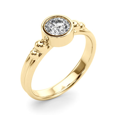 Bezel Set Fashion Ring – Lab Diamond Ring in 18K Gold | Just Brilliant – view 8
