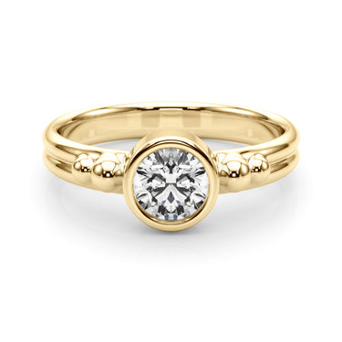 Bezel Set Fashion Ring – Lab Diamond Ring in 18K Gold | Just Brilliant – view 7