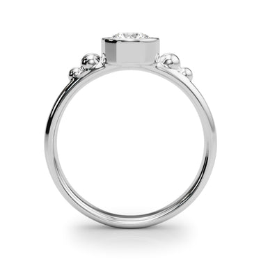 Bezel Set Fashion Ring – Lab Diamond Ring in 18K Gold | Just Brilliant – detail view