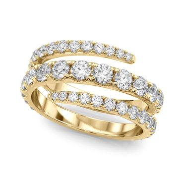 Split Shank Swirl Ring – Lab Diamond Ring in 18K Gold | Just Brilliant – side view