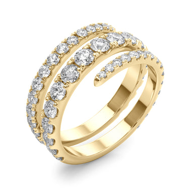 Split Shank Swirl Ring – Lab Diamond Ring in 18K Gold | Just Brilliant – view 8