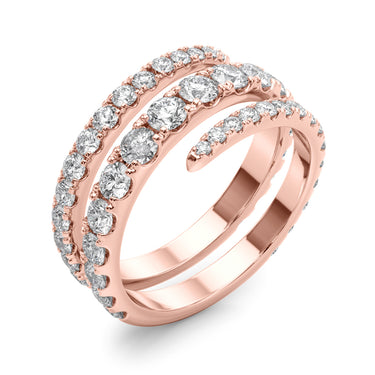 Split Shank Swirl Ring – Lab Diamond Ring in 18K Gold | Just Brilliant – view 12