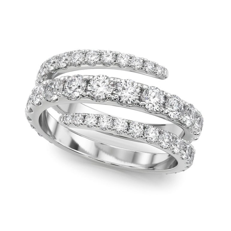Split Shank Swirl Ring – Radiant Lab Diamond Ring in 18K Gold | Just Brilliant