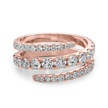 Split Shank Swirl Ring – Lab Diamond Ring in 18K Gold | Just Brilliant – view 11