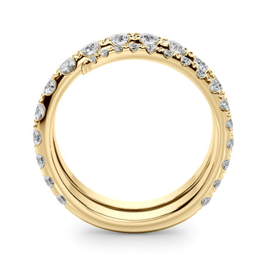 Split Shank Swirl Ring – Lab Diamond Ring in 18K Gold | Just Brilliant – angle view
