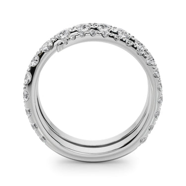 Split Shank Swirl Ring – Lab Diamond Ring in 18K Gold | Just Brilliant – detail view