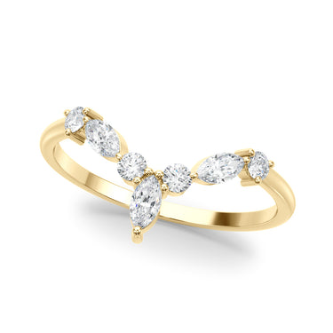 85221 Marquise & Round Band – Marquise Lab Diamond Band in 18K Gold | Just Brilliant – side view