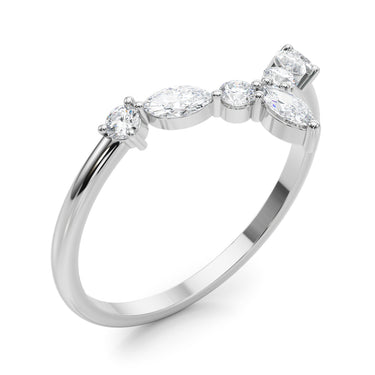 85221 Marquise & Round Band – Marquise Lab Diamond Band in 18K Gold | Just Brilliant – lifestyle view