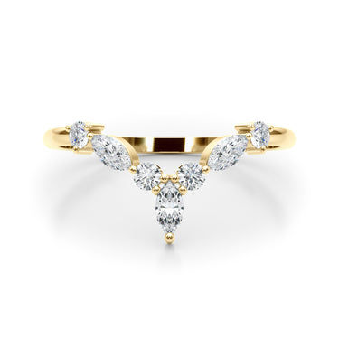 85221 Marquise & Round Band – Marquise Lab Diamond Band in 18K Gold | Just Brilliant – view 7