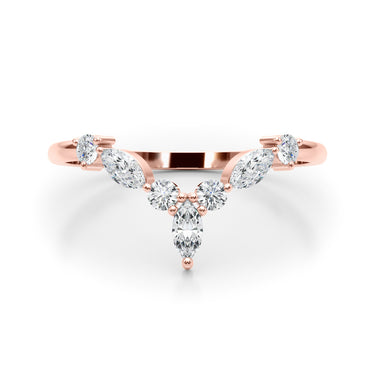 85221 Marquise & Round Band – Marquise Lab Diamond Band in 18K Gold | Just Brilliant – view 11