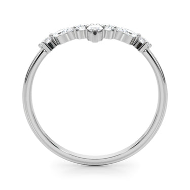 85221 Marquise & Round Band – Marquise Lab Diamond Band in 18K Gold | Just Brilliant – detail view