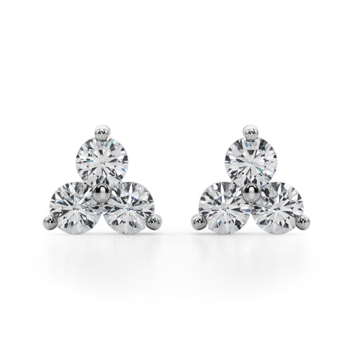 40342-1/2 EARRINGS 3 STONE