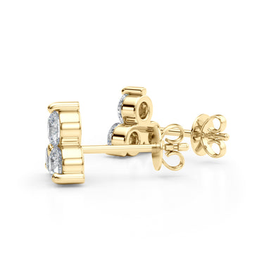40342-1/2 Earrings 3 Stone – Lab Diamond Earrings in 18K Gold | Just Brilliant – view 8