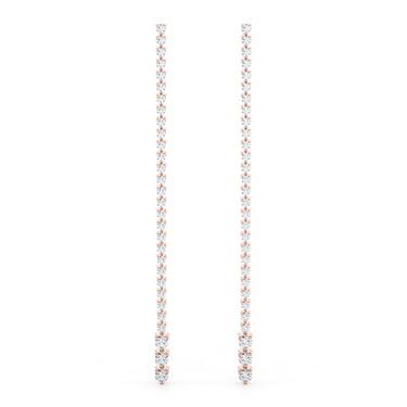Lab-Grown Diamond Graduating Drop Earrings – Lab Diamond Drop Earrings in 18K Gold | Just Brilliant – view 11