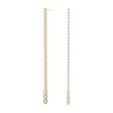 Lab-Grown Diamond Graduating Drop Earrings – Lab Diamond Drop Earrings in 18K Gold | Just Brilliant – view 9