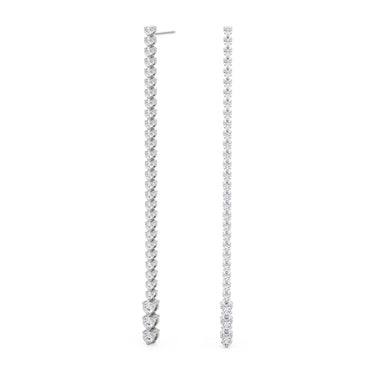 Lab-Grown Diamond Graduating Drop Earrings – Lab Diamond Drop Earrings in 18K Gold | Just Brilliant – lifestyle view