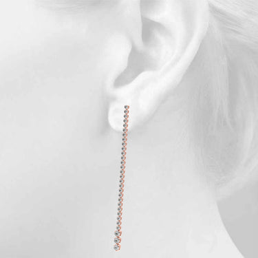 Lab-Grown Diamond Graduating Drop Earrings – Lab Diamond Drop Earrings in 18K Gold | Just Brilliant – view 15