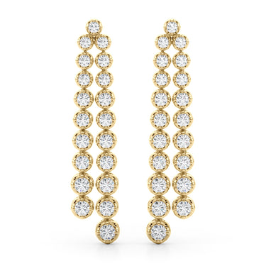 41114-2.25 Earrings – Lab Diamond Earrings in 18K Gold | Just Brilliant – angle view