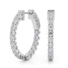 Classic Inside Out U-Prong Hoop Earrings – Radiant Lab Diamond Hoop Earrings in 18K Gold | Just Brilliant