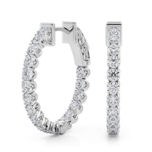 Classic Inside Out U-Prong Hoop Earrings