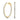 41005-04-28mm-1.1 Inch 4 Prong Round Hoo – Lab Diamond Jewelry in 18K Gold | Just Brilliant – angle view