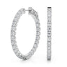 41005-04-28mm-1.1 Inch 4 Prong Round Hoo – Radiant Lab Diamond Jewelry in 18K Gold | Just Brilliant