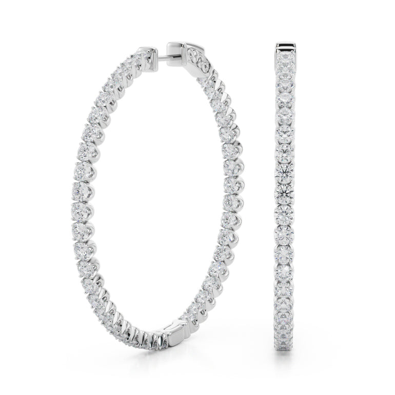 41005-05-41mm-1.6 Inch 4 Prong Round Hoo – Radiant Lab Diamond Jewelry in 18K Gold | Just Brilliant