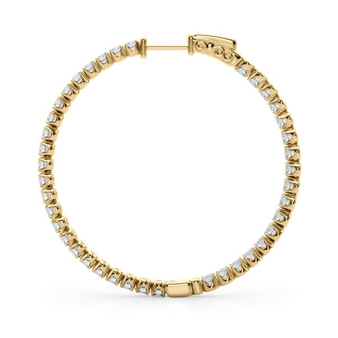 41005-05-41mm-1.6 Inch 4 Prong Round Hoo – Lab Diamond Jewelry in 18K Gold | Just Brilliant – view 7
