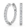 Inside-Out Shared Prong Round Hoop Earrings – Radiant Lab Diamond Hoop Earrings in 18K Gold | Just Brilliant