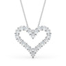 Shared Prong Heart Shape Pendant Necklace – Heart-Shaped Lab Diamond Necklace in 18K Gold | Just Brilliant
