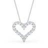 Shared Prong Heart Shape Pendant Necklace – Heart-Shaped Lab Diamond Necklace in 18K Gold | Just Brilliant