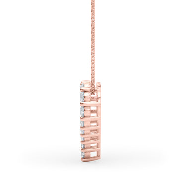 Shared Prong Heart Shape Pendant Necklace – Heart-Shaped Lab Diamond Necklace in 18K Gold | Just Brilliant – view 10
