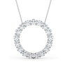 Shared Prong Circle Pendant Necklace – Radiant Lab Diamond Necklace in 18K Gold | Just Brilliant