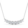 Graduated Pendant Necklace – Radiant Lab Diamond Necklace in 18K Gold | Just Brilliant