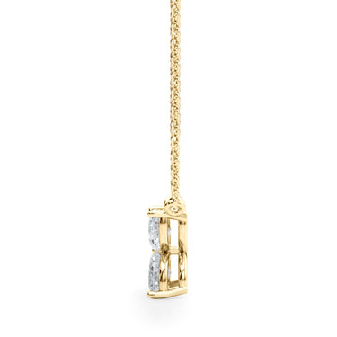 Marquise Flower Pendants – Marquise Lab Diamond Pendant in 18K Gold | Just Brilliant – lifestyle view