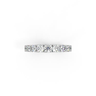 Luminous Allure Ring by Just Brilliant – 3.5ct lab diamond eternity ring in 18K white gold – detail view