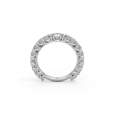 Luminous Allure Ring by Just Brilliant – 3.5ct lab diamond eternity ring in 18K white gold – close-up view