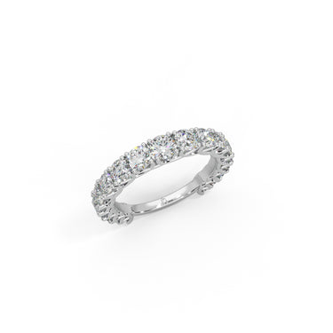 Luminous Allure Ring by Just Brilliant – 3.5ct lab diamond eternity ring in 18K white gold – lifestyle view