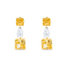 Luna Luminary Earrings by Just Brilliant – 15.5ct fancy yellow and white lab diamond earrings in 18K gold