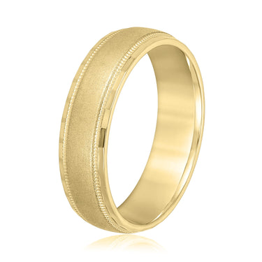6mm Standard Weight Mens Band – Lab Diamond Men's Band in 18K Gold | Just Brilliant – lifestyle view