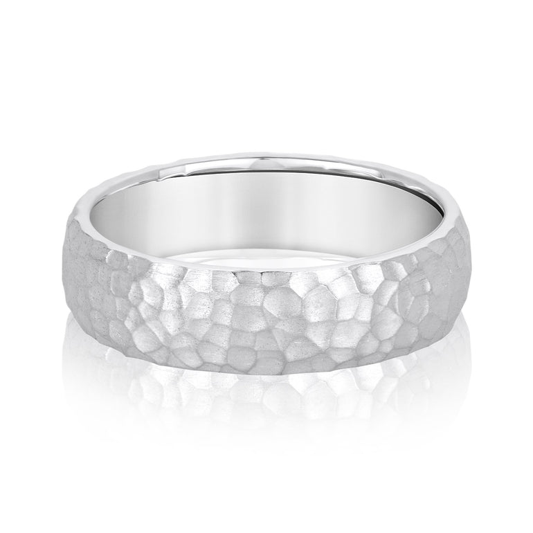 6mm Standard Weight Mens Band – Radiant Lab Diamond Men's Band in 18K Gold | Just Brilliant